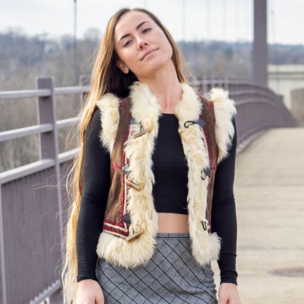 Shearling vest